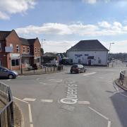 Queens Road has been blocked in Fakenham after a crash