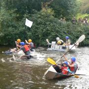 The Active Fakenham cardboard raft races saw people taken to the Wensum to be crowned the winner