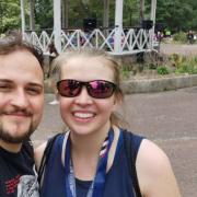 Kerry Lucas, with her husband Ed, after taking part in Run Norwich for TimeNorfolk