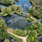 A computer-generated image of what the raised Pensthorpe Island Walk will look like