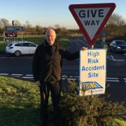 Norfolk county councillor Tom FitzPatrick at the site where the new roundabout could be built