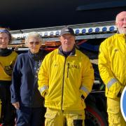 (From left to right) Mandy Humphreys, Sheila Warner, Mark Frary and Fred Whitaker, volunteers at RNLI Wells, on its 200th birthday