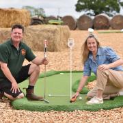 Henry and Victoria Cushing have created a mini golf course at The Pumpkin House in Thursford Picture: Denise Bradley