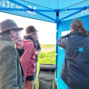 Ian Curtis and David Clifton were a few of the people who visited Stiffkey's marsh to see the National Trust's plans for a new bridge.