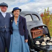 Kate and Robert Purdy brought out their Austin 10 Cambridge from 1937 to the event.