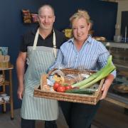 Idan and Hannah Whyman-Naveh in the new Shadowthorpe Farm Shop at Creake Abbey Picture: Sonya Duncan