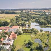 An aerial view of Pensthorpe Natural Park