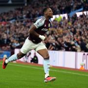 Jhon Duran celebrates scoring Aston Villa’s winner (Bradley Collyer/PA)