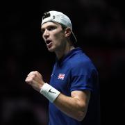 Jack Draper clenches his fist during his loss to Francisco Cerundolo (Martin Rickett/PA)