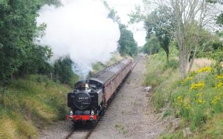 A train on the Mid Norfolk Railway.