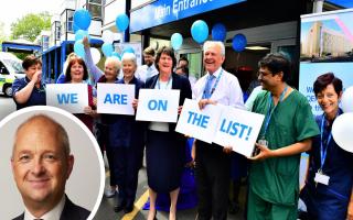 Jerome Mayhew (inset) has been reacting to the news that the Queen Elizabeth Hospital will be replaced