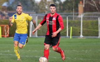 Callum Brain from Wells Town, who added the Seassiders' second goal against Castle Acre. Image: Shay Porter